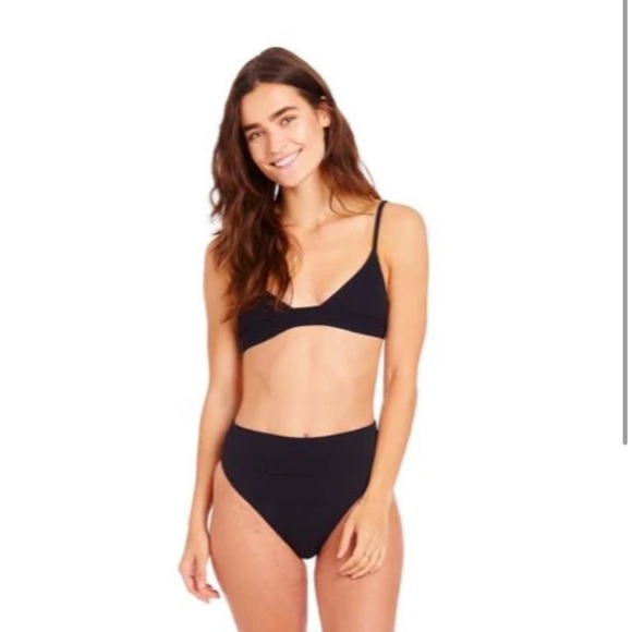 Mimi The Label Other - Mimi The Label Black Ribbed Bikini